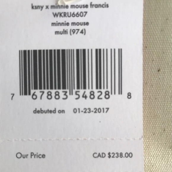 NWT Kate Spade  Minnie Mouse Francis Tote black - Picture 6 of 8